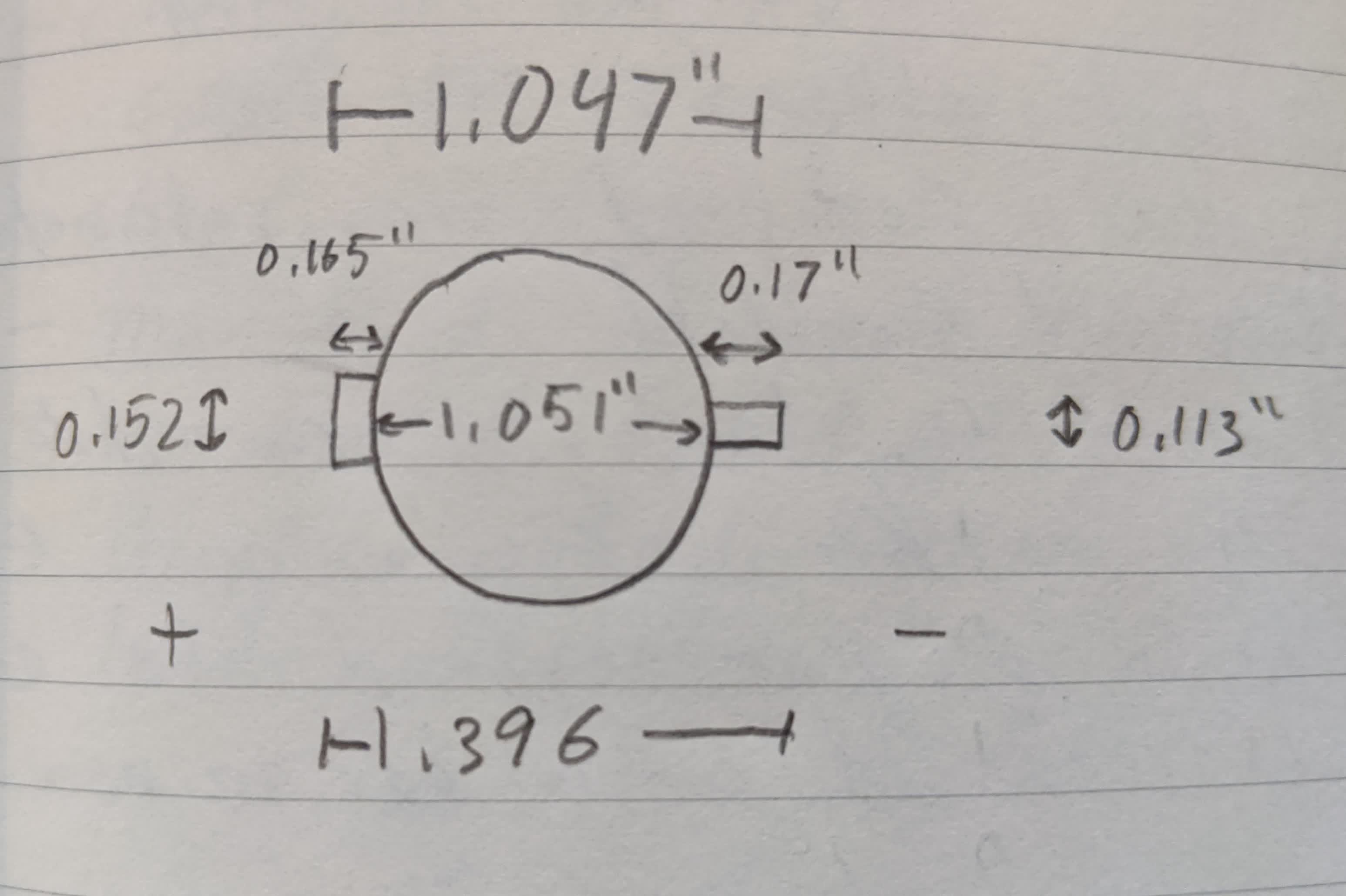 Holder dimensions